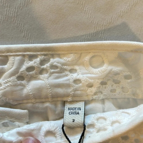 joie‎ Women’s Lawren Cotton Eyelet Utility Shorts Porcelain White size 2 NWT - Picture 6 of 7